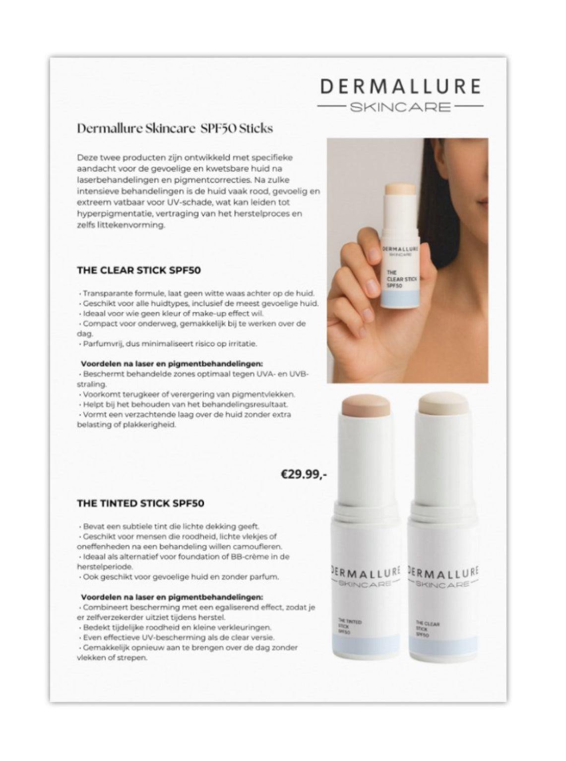 Dermallure Praktijk Display SPF50 Sticks